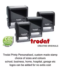 More details for personalised business stamp self inking business name your signature logo free