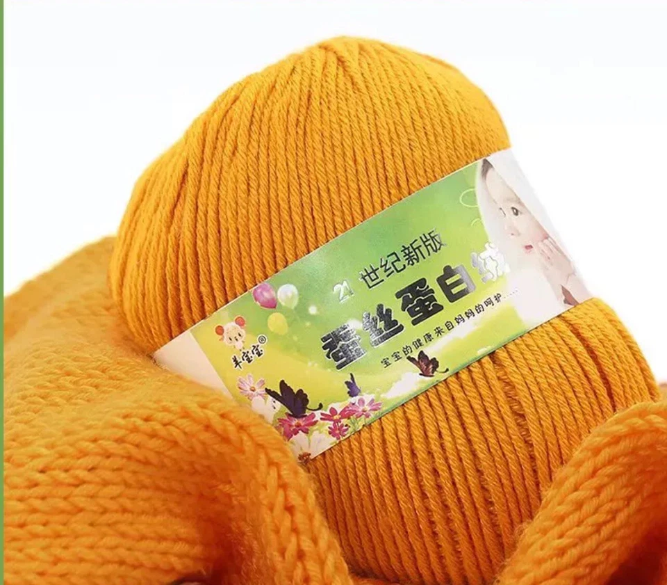Natural Silk Cotton & Wool Baby Soft Yarn - Image 1 of 2