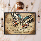 Butterfly It Is Well With My Soul Paper Poster No Frame Wall Art Decor