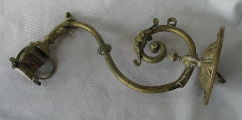 NICE VINTAGE BRASS SCONCE, EOLO GOD ON IT, SUPERB! FOR RESTORE! MUST SEE!! Cover