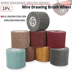 120x100x19mm Wire Drawing Wheel Brush Drum Burnishing Abrasive Polishing Wheel - Picture 1 of 18