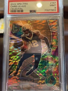 2022 Spectra Chris Olave Celestial RC #147 Psa 9 Mint - Picture 1 of 4