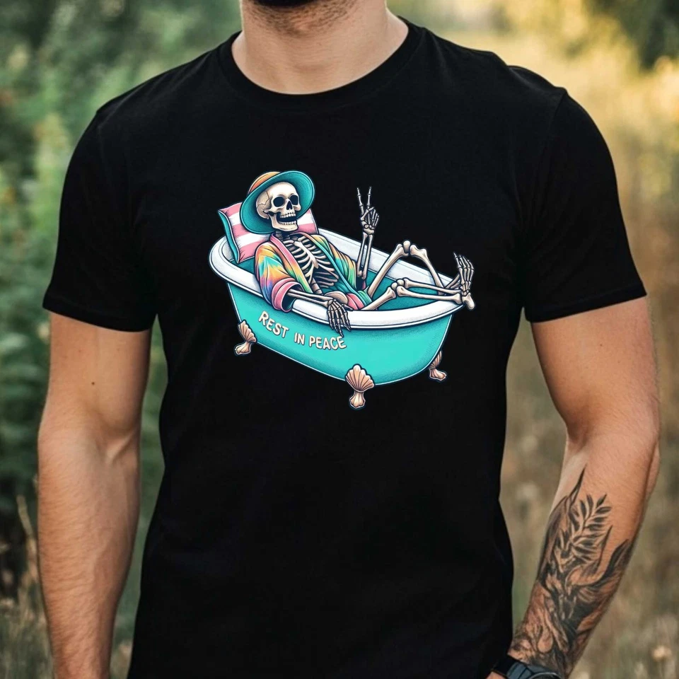 T-Shirt Herren Lustiges Sarkastisches Skelett Motiv Baumwolle Größe XS bis 5XL - Bild 1 von 1