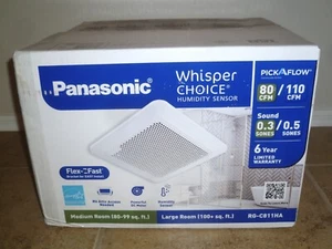 Panasonic WhisperChoice Ceiling Bathroom Exhaust Fan w/ Humidity Sense RG-C811HA - Picture 1 of 6