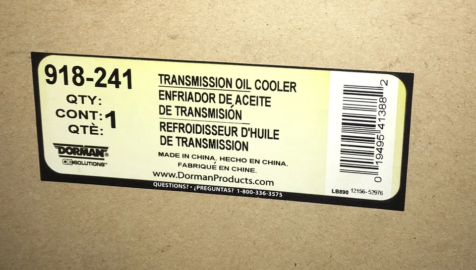 Enfriador de aceite de transmisión Dorman 918-241 para Toyota Tacoma 2005-2011 NUEVO EN CAJA Foto 1 de 2