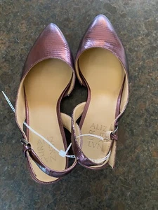 Naturalizer Damen Banks Slingback Pump Cabernet Sauvignon Red Lizard Leder 6W - Bild 1 von 5