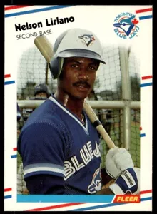 1988 Fleer Baseball Card Nelson Liriano Rookie Toronto Blue Jays #117 - Picture 1 of 2