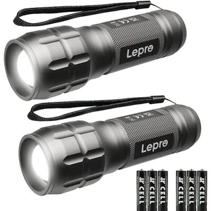 Rechargeable Small LED Flashlights - Bright, Adjustable Focus & Portable 2-Pack - Picture 1 of 7