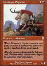 MTG magic cards 2x x2 Light Play, English Minotaur Explorer Odyssey