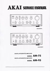 Manual de servicio instrucciones para Akai AM-75, AM-95 - Imagen 1 de 1