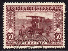 Bosnia & Herzegovina 50 Heller Stamp c1910 Used (814b)