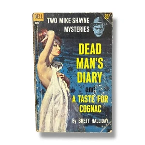 Vintage Pulp Fiction Crime Novel Mike Shayne Mystery Dead Man's Diary 1959 PB - Imagen 1 de 8