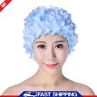3D Flower Bathing Cap Breathable Water Sports Hat Pool Accesories (Blue) ?