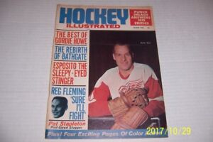 1968 Hockey Illustrated DETROIT RED WINGS Gordie HOWE Phil ESPOSITO Bathgate
