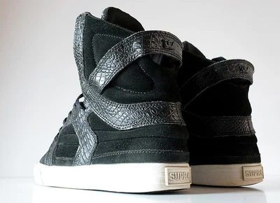 Rare SUPRA black Chad Muska 002 Skytop 2 II shoes 413 factory Society tk Vaider - Imagen 1 de 4