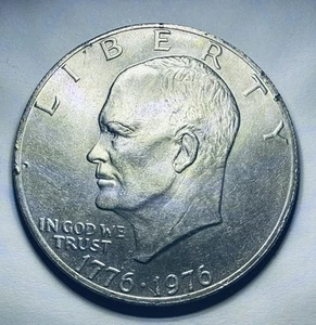 π₯ 1776 1976 Bicentennial Eisenhower Dollar Coin DDR w/ Rev & Obv. Rim ERROR - Picture 1 of 10