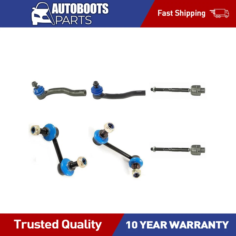 Se adapta a Mazda CX-9 2007 2008 2009 6 X Kit de barras de amarre delanteras interiores exteriores barra de extremo Foto 1 de 1