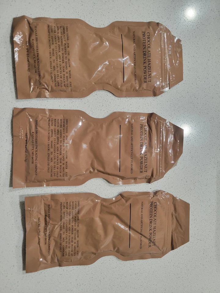 Proteína en polvo de avellana chocolate MRE fecha de inspiración 2025 - paquete de 3 Foto 1 de 1