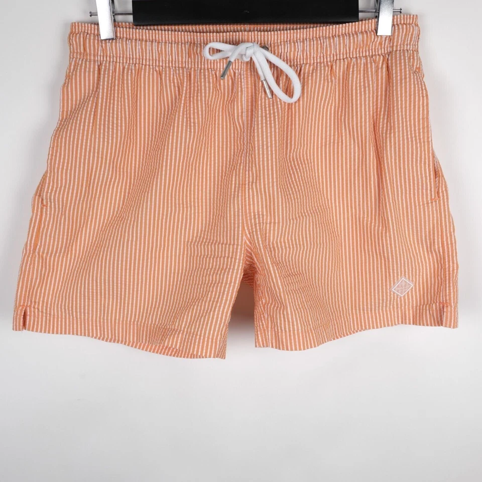 GANT 男式游泳短裤橙色条纹 L 码短裤海洋夏季 — 第 1/4 张图片