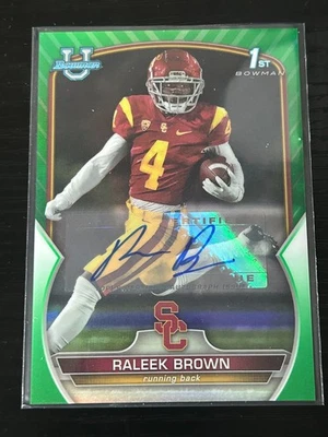 2022 Bowman University Chrome Raleek Brown Arizona State Rookie Auto /99 - Image 1 of 2