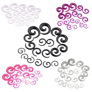 36PCs Spiral Ear Stretching Kit Tapers Plug Tunnel Stretcher Earring SET 1.6-20m - Picture 1 of 26