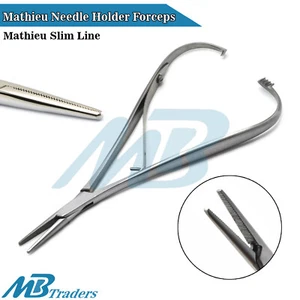 Dental Orthodontics Suturing Mathieu Forceps Slim Line Needle Holder Pliers Lab - Picture 1 of 6