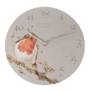 Wrendale Designs Wall Clock Robin Design - Gorgeous Illustrated Wall Clock - Picture 1 of 1