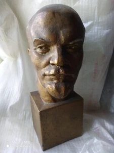 URSS Rusa GRAN FIGURA LENIN ESTATUA BUSTO Plástico Estatua Original Años 60 - Imagen 1 de 8