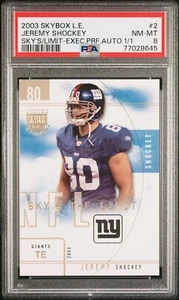 2003 SKYBOX LE SKYS THE LIMIT JEREMY SHOCKEY EXECUTIVE PROOF AUTOGRAPH 1/1 PSA 8 - Picture 1 of 3