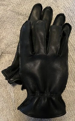 Guante utilitario de cuero de cabra negro de alta resistencia - Hecho en Estados Unidos - Talla grande Foto 1 de 4