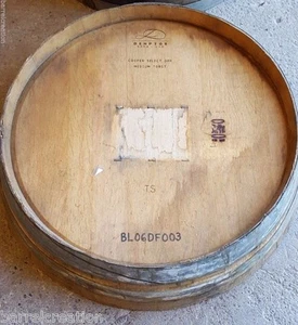 Authentic Napa 1/4 Wine Barrel Head Solid Oak With Logo FREE SHIPPING - Picture 1 of 2