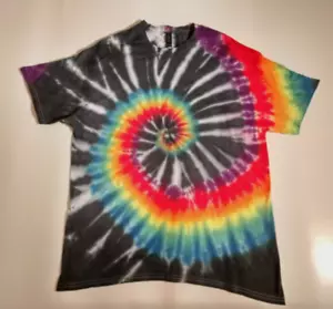 Handmade Spiral Tie Dye Shirt Unisex Men Women Sz XL Hippie Tee Boho (T08) - Picture 1 of 3
