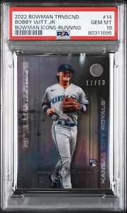 Bobby Witt Jr. 2022 Bowman Transzendent Kollektion. Bowman Icons/50 Running PSA 10 - Bild 1 von 4