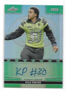 Kyle Porter 2016 Leaf green refractor auto #d 2 / 7 SUPER SHORT PRINT - Picture 1 of 1