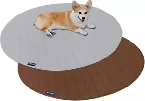 Washable Dog Pee Pads Reusable Quilted Non-Slip Whelping Pads 48" Round 2 Pack - Picture 1 of 6