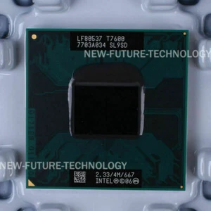 Intel Core 2 Duo T7600 2.33 GHz CPU Socket M 667 MHz SL9SD Processor - Picture 1 of 4