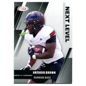 2025 Sage Low Series Football Antario Brown Next Level #82 North Carolina - Bild 1 von 2