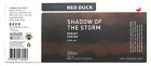 Red Duck Brewery SHADOW OF THE STORM beer CAN label AUSTRALIA 330ml STICKER