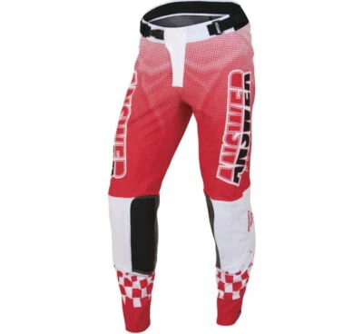Answer Racing A22.5 Elite Revolution Red MX Off-Road Pants Youth Sizes 22 - 28 - Image 1 of 2
