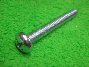200 ROUND PAN HEAD PHILLIPS MACHINE SCREW BOLT 1/4-20 X 2' ZINC FULLY THREADED - Imagen 1 de 1