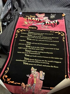Vintage Blacklight Velvet BAD DAY Nate Owens Poster - Bild 1 von 3