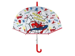 Spiderman Manual Umbrella For Kids Dome Long Handle Windproof - Picture 1 of 1