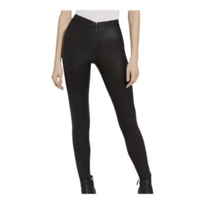 Leggings Alice + Olivia Cordero Cuero Cremallera Frontal Talla 2 Foto 1 de 4