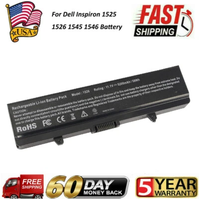 Batería 58Wh para Dell Inspiron 1525 1526 1440 1545 1546 1750 GW240 X284G HP297 Foto 1 de 4