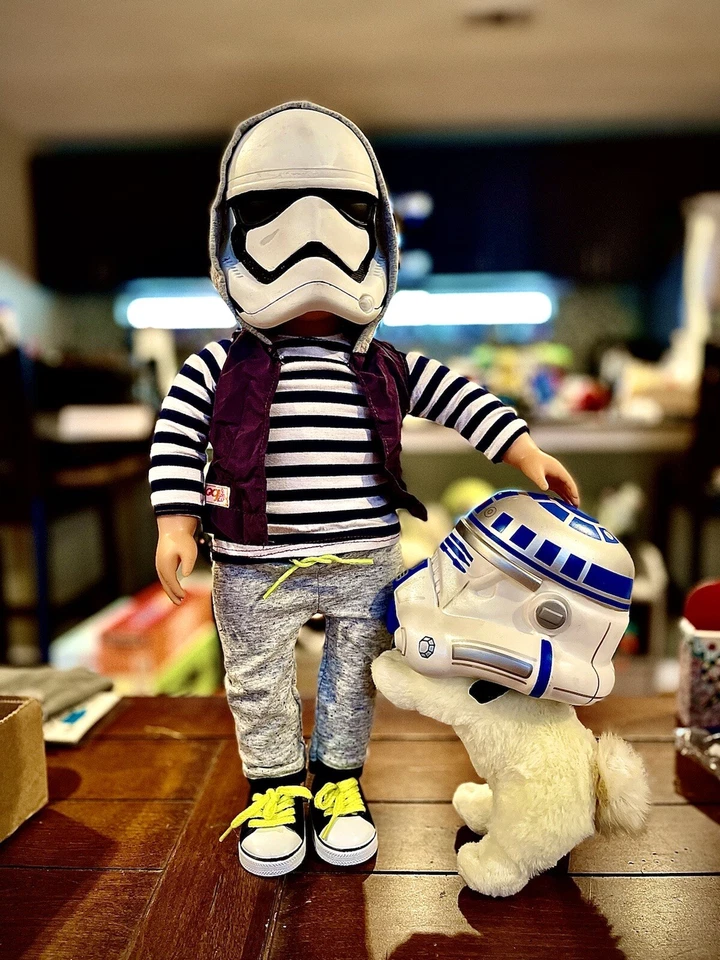 "Juguetes de diseñador de vinilo American Girl 18"" Hipster Stormtrooper y R2Dog2 (R2D2)" Foto 1 de 1