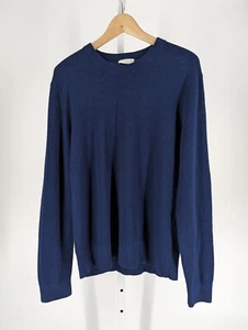 Sandro Spring 2018 Lightweight Knit Dark Blue Navy Crewneck Sweater XL - Picture 1 of 5