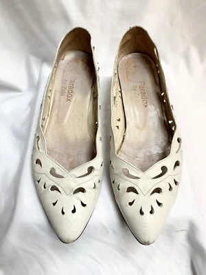 Zapatos Mujer, Paradox by Zalo, Hechos en Italia, Talla 9 M, Cuero, Marfil Foto 1 de 4