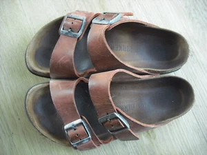 Birkenstock Arizona 36 normal Softfootbed Leder Antikleder Rot, gerne getragen u - Bild 1 von 4