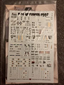 Two Bobs Hasegawa F-16 Aggressive Eggs Custom Decals Aggressors - Picture 1 of 2