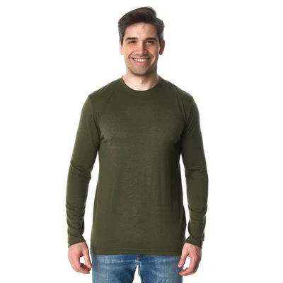 Merino Wool Base Layer Mens - 100% Merino Wool Shirts for Men Thermal Underwe... - Image 1 of 4
